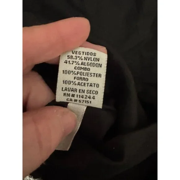 Eliza J Scallop Midi Dress Size 10 Lace Black Event Whimsygoth Elegant Formal - Picture 11 of 12